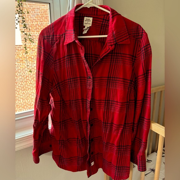 Lands End x Blake Shelton Red and Black Flannel
Button Down Shirt Size 1X 16-18 - Picture 1 of 3